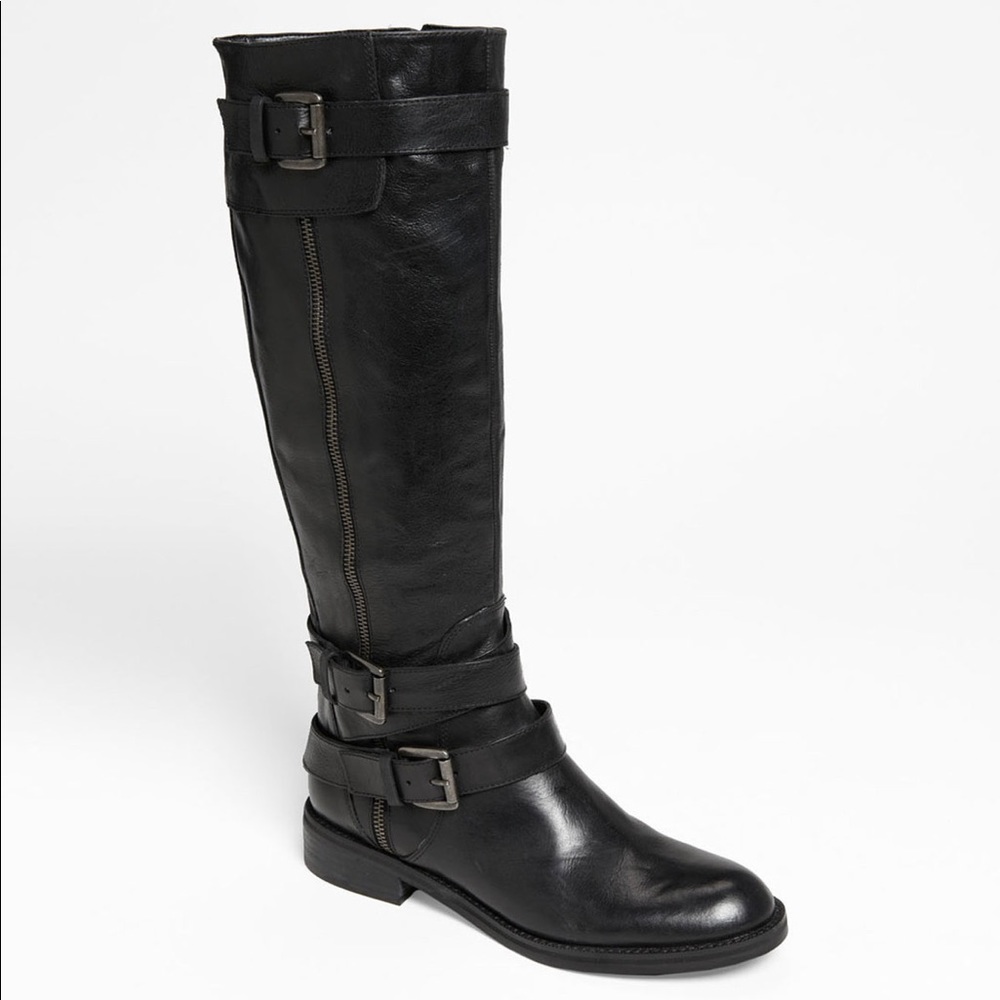 Enzo Angiolini Saylem Riding Boots Black Sz 8